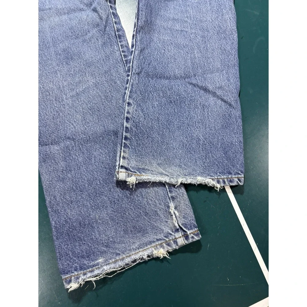 Vintage Levis 517 Bootcut Jeans 34x31 Blue Faded Distressed Denim Western Y2K